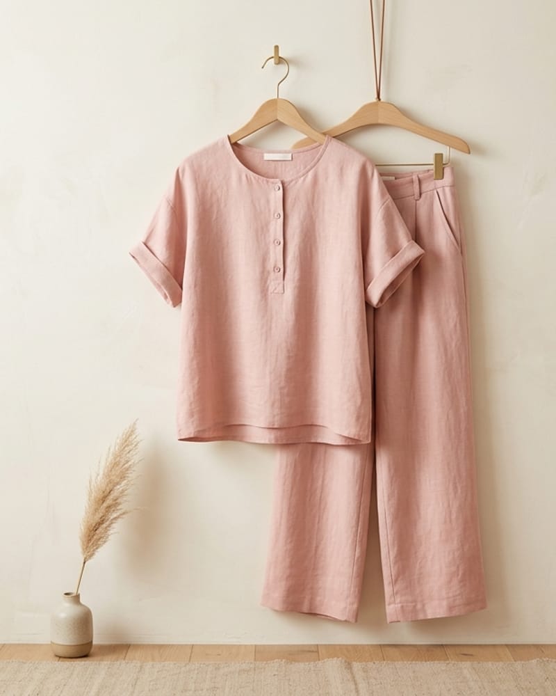 Blush Linen Co-ord Set
