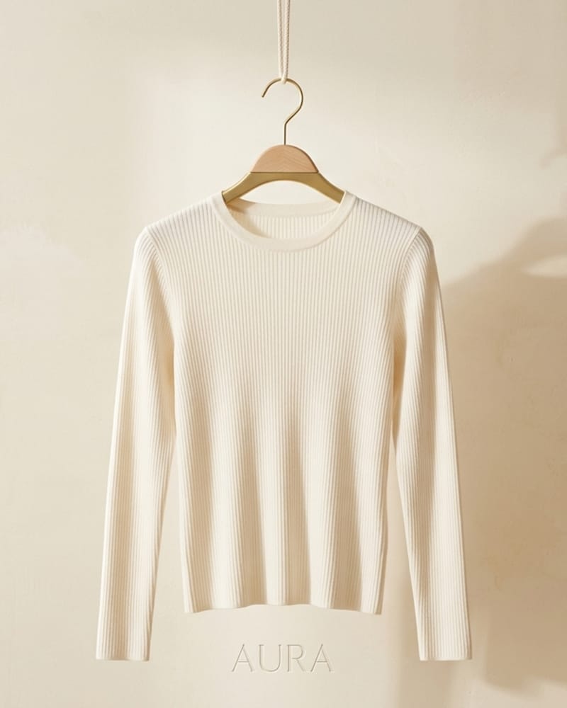 Ivory Ribbed Top