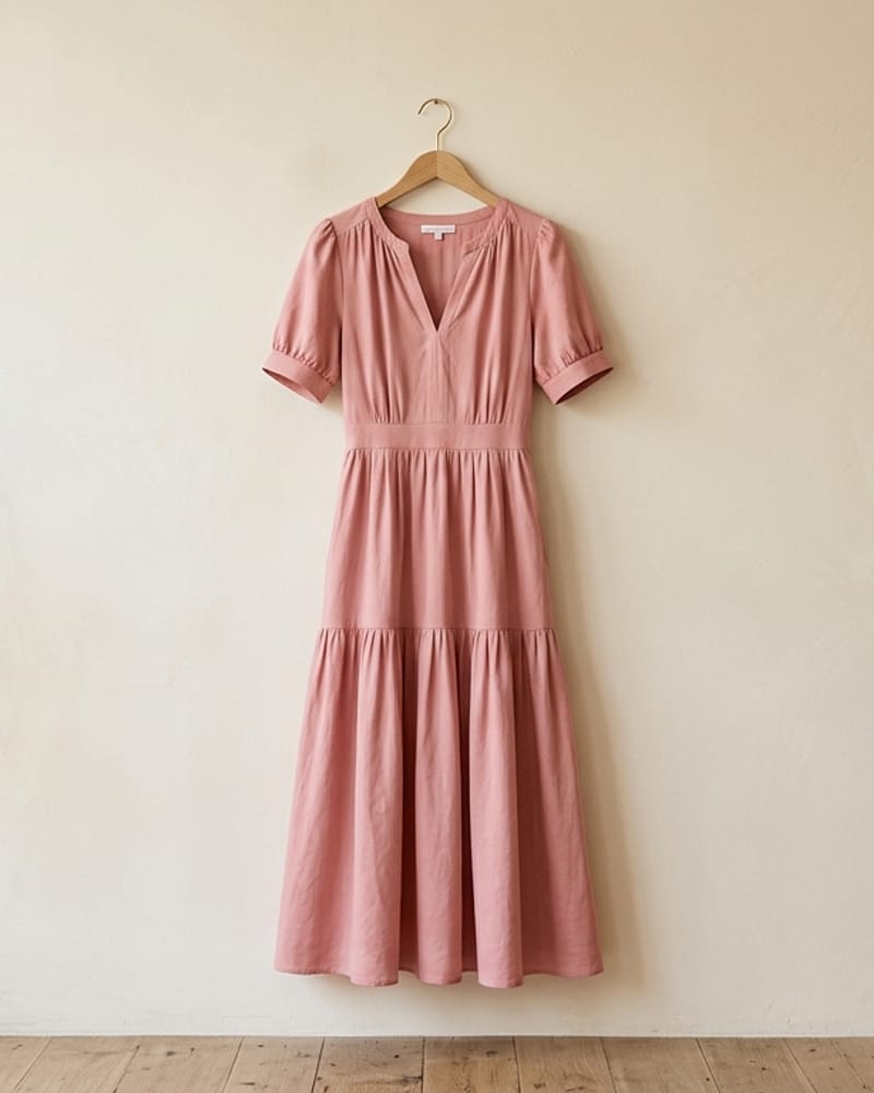 Rose Cotton Maxi Dress