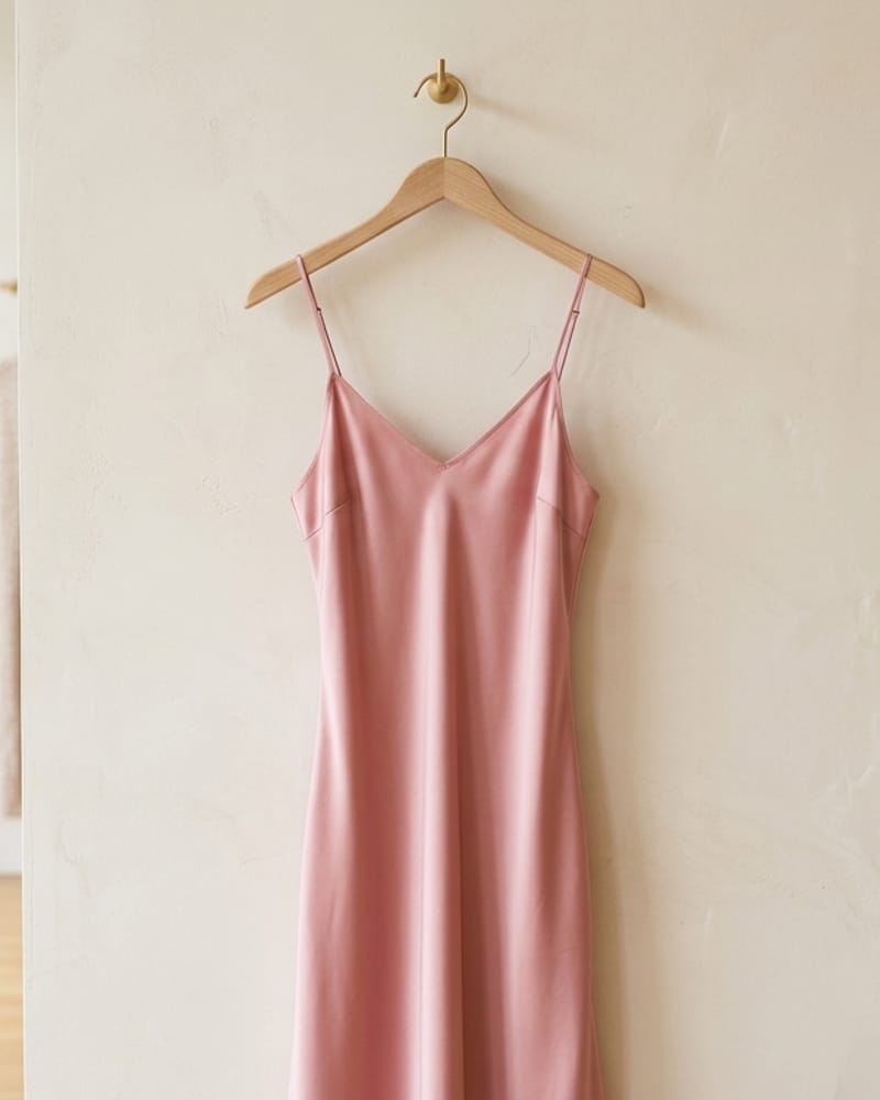 Rosé Silk Slip Dress